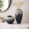 Vera Charcoal & White Ceramic Vase