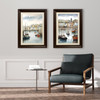 Marina I & II Prints with Dark Walnut Frames