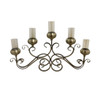 Beatrice Brushed Metal Candleholder - 63 x 9.5 x 40cm
