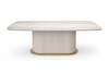 Florence Sintered Stone Dining Table with Fluted Base - 2000 x 1000 x 770mm