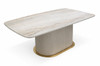 Florence Sintered Stone Dining Table with Fluted Base - 2000 x 1000 x 770mm