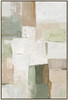 Fits Together II Print on Canvas with Bleached Natural Frame - 82.5 x 122.5 x 4.5cm
