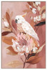 Cockatoo Resting II Print on Canvas with Bleached Natural Frame - 62.5 x 92.5 x 4.5cm