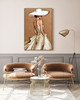 Hatted Elegance Print on Canvas with Champagne Frame - 82.5 x 122.5 x 4.5cm