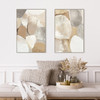Blocks of Virtue I & II Prints on Canvas with Bleached Natural Frames