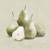 Perfect Pears Print on Canvas with Hand Painted Detail - 80 x 80 x 3.5cm