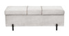 Louisa Bed Bench in Oatmeal Fabric with Dove Grey Piping