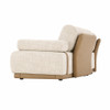 Sienna 4 Piece Modular Sofa in Oatmeal Woven Fabric & Beige PU