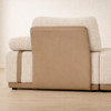 Sienna 4 Piece Modular Sofa in Oatmeal Woven Fabric & Beige PU