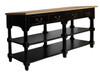 Provence 4 Drawer 2 Shelf Console Table in Mindy Timber