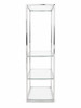 Expo 3 Stack Display Stand in Silver Stainless Steel - 450 x 450 x 2000mm