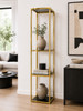 Expo 3 Stack Display Stand in Gold Stainless Steel - 450 x 450 x 2000mm