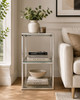 Expo 2 Stack Display Stand in Silver Stainless Steel - 500 x 500 x 1000mm