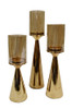 Penelope Polished Gold Candleholders