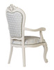 Antoinette Arm Chair Upholstered in Blue & White Fabric