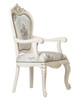 Antoinette Arm Chair Upholstered in Blue & White Fabric