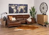 Komo LHF Chaise Lounge in Vintage Chestnut Leather