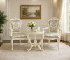 Helene 3 Piece Setting - Round Tea Table + 2 Helene Arm Chairs