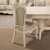 Helene Dining Chair with Blue & White Fabric Upholstery