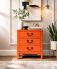 BF-60619 - Handcrafted Chinese Cabinet in High Gloss Orange