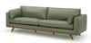 Hugo 3.5 Seater Lounge in Vintage Green Leather