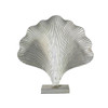 Silver Leaf on Stand Decorative Metal Statue
