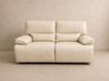 Claudia 2 Seater Electronic Recliner in Beige Leather