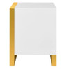Breezy White Bedside with Gold Detail