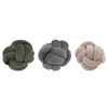 Channing Velvet Knot Decor in Light Grey, Dark Grey & Cream