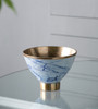 Libby Blue & Gold Aluminium Bowl