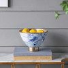 Libby Blue & Gold Aluminium Bowl