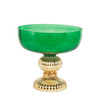 Splendid Glass Vase in Emerald Green & Gold