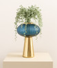 Aria Blue & Gold Vase