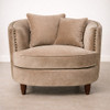 Elegance Armchair in Fawn Velvet