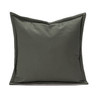 Riley Vegan Leather Cushion in Olive - 45 x 45cm