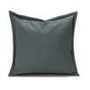 Riley Vegan Leather Cushion in Charcoal - 45 x 45cm
