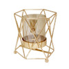 Trinity Glass & Metal Candleholder - 16 x 16 x 22cm