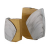 Maya White & Gold Metal Vases
