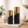 Magnus Gold & Black Metal Vases