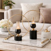 Misha Candleholders in Black & Gold