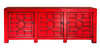 200275 - 3 Door Cabinet in High Gloss Red