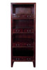 60624 - 4 Shelf Bookcase with 8 Drawers in High Gloss Brown