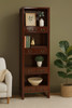 60624 - 4 Shelf Bookcase with 8 Drawers in High Gloss Brown
