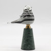 Grey Bird on Marble Base - 14 x 6 x 21.5cm