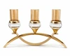Trio Glass & Metal Candleholder - 41 x 25 x 8cm