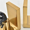 Thinking Gold Metal & Black Resin Bookends