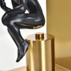 Thinking Gold Metal & Black Resin Bookends