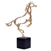 Gold Horse Statue - 29 x 41cm
