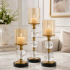 Phillipa Candleholders in Metal & Glass