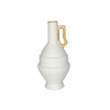 Paylo Medium White & Gold Ceramic Vase